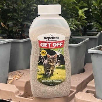 Get Off Scatter Crystals Cat Repellent Garden on a Roll